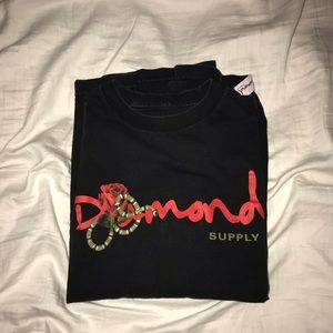 Diamond long sleeve black shirt